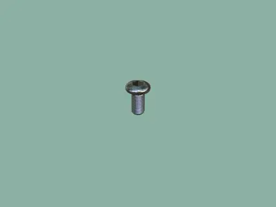 Steel Stained M3 Bolt Allen Pan Head With 4K PBR Texture 3D model