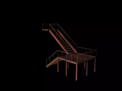 Modular staircase 3D model