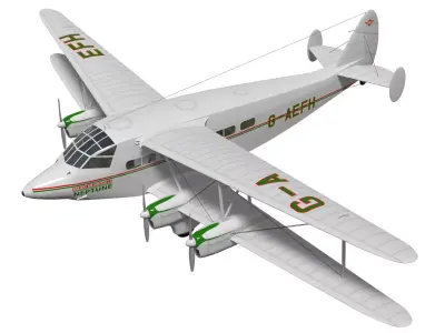 de Havilland DH86 Express 3D model purchase