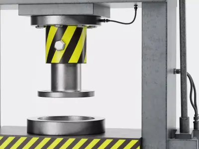 Hydraulic Press V3 - Optimized for Physics Simulations Low-poly 3D model