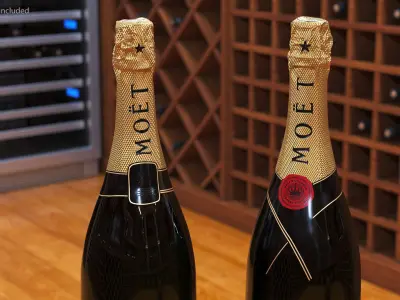 Champagne Bottle Moet and Chandon Brut Imperial 3D model
