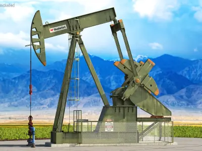 Oil Pump Jack 3D model buy