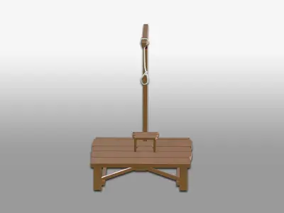Wooden Hanging Gibbet  3D model