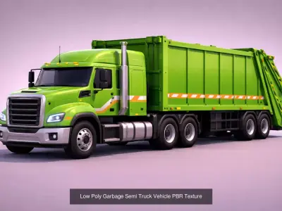 Garbage Truck Pack 4 Vehicles Waste Management Set