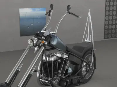 70s Styled chopper Free 3D model