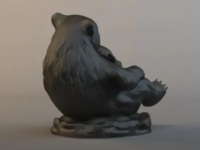 Animal Parts Panda bear Sculpture 3D 3D model