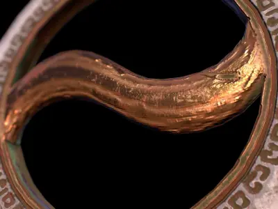 HIE Game Ready Chakram D180205 Low-poly 3D model