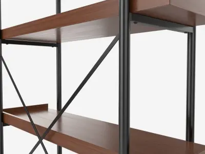 Industrial Bookcase Shelf Walker Edison 3D model