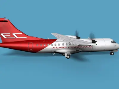 ATR  ATR-42-500 EuroCharter 3D model