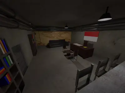 Military Bunker - Indonesia Low-poly 3D model