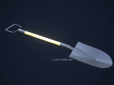 Shovel 1 Plus 1 PBR Game Ready Low-poly 3D model