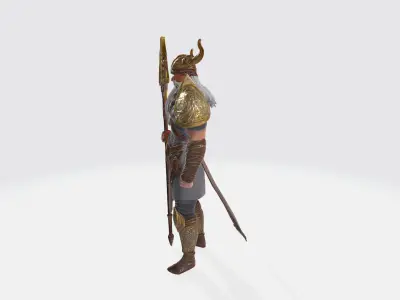 Odin Allfather Germanic Mythology Low-poly 3D model