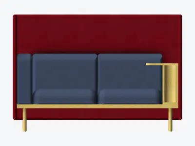Furniture - Sofa - Contemporary - Flame Work Shelf - Right Low-poly 3D model