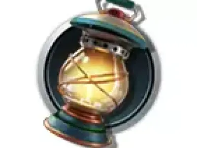 kerosene lamp icon Low-poly 3D model