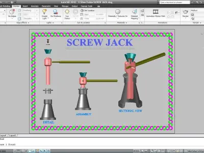 SCREW JACK Free 3D model buy