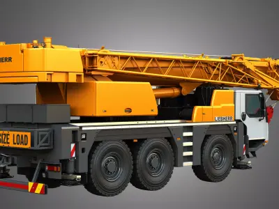 LTM Mobile Crane  2 in 1 3D Model Pack