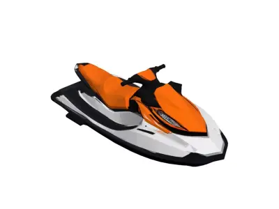 Generic Jet Ski Low Poly Personal Watercraft Low-poly 3D model