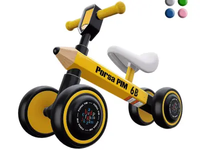 Baby Balance Bike -Pencil 3D model