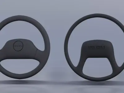 Isuzu ELF NKR 71 NMR 71 Steering Wheels Free low-poly 3D model