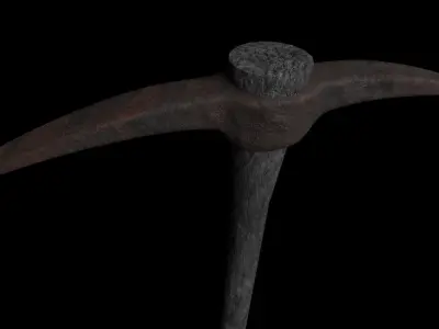 old pickaxe Low-poly 3D model