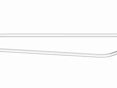 Store Pegboard Flip-up Scanner Hook with Label 3D model