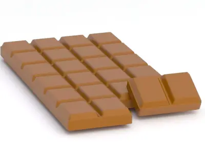 chocolate bar 01 3D model