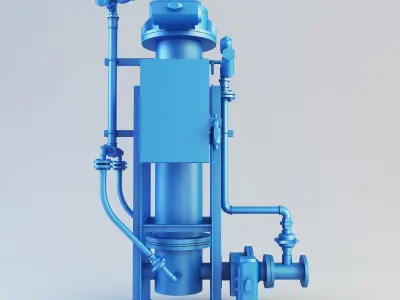 T Type NA pump Low-poly 3D model