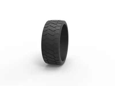 Truck low profile tire Scale 1 to 25 3D print model