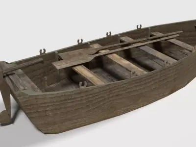 Row boat 3D model