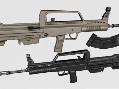 QBZX 95 Assault Rifle Low-poly 3D model