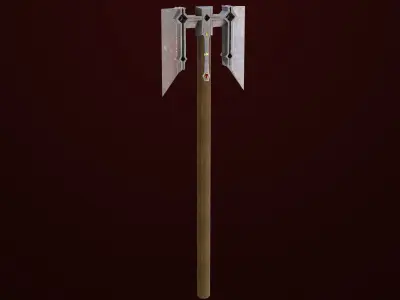 Battle Hammer 08 All PBR Unity UE V-Ray Textures Included Low-poly 3D model