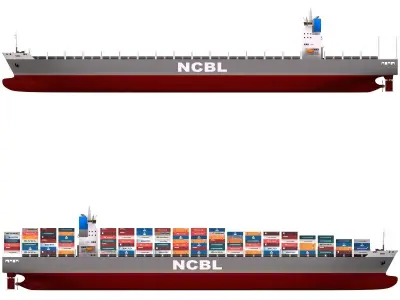 Container Ship - 01 - 3D model