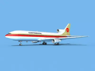Lockheed L-1011 TriStar Continental 3D model
