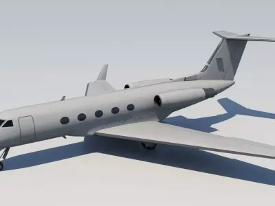 G-III Vintage  Large Business Jet Low-poly 3D model