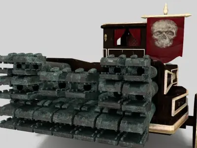 The Necromancer organ Low-poly 3D model