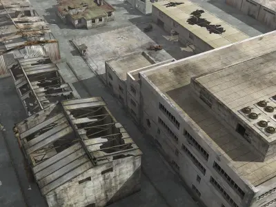 Ruin Destroyed Building City 3D model