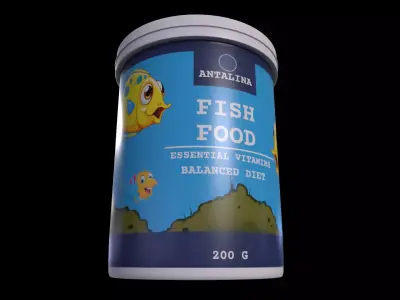 Fish Food - GAME READY PBR Low-poly 3D model