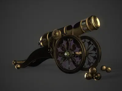 Cannon 3D model 3