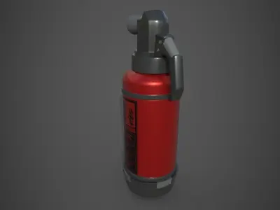 Fire Extinguisher sci-fi Low-poly 3D model