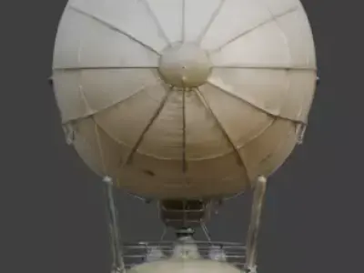 WWII Military Dirigible 3D Model Low-poly 3D model