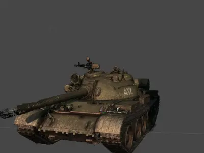 T-55A MAIN BATTLE TANK 3D model