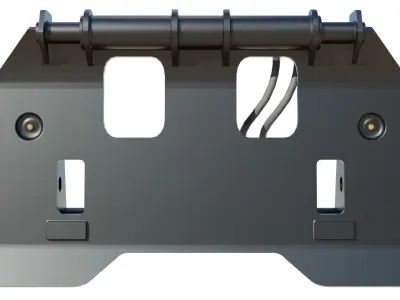 Quick Coupler for Wheel Loaders - Heavy Duty Attachment Low-poly 3D model