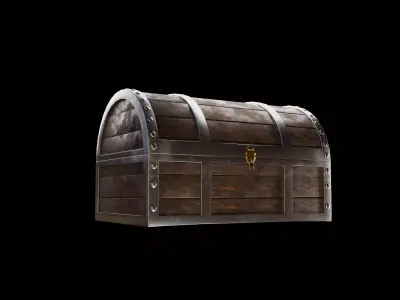 Game-Ready Realistic Chest of treasure Free low-poly 3D model