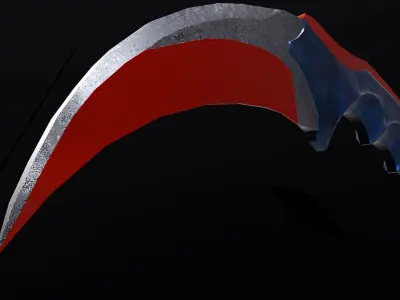 Knife Karambit Low-poly 3D model