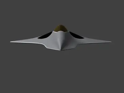 Sixth generation stealth fighter silent bat 3D model