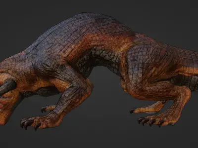 Monster Earth Dragon Low-poly 3D model