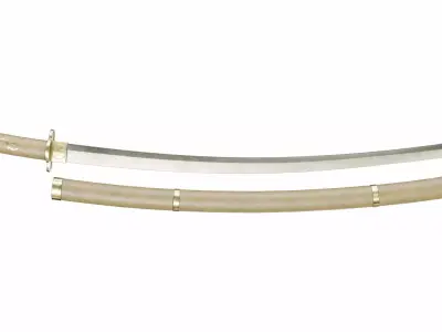 Tachi japanese samurai sword 3D model