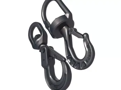 Locking Hook - Detachable Swivel Hooks Snap Hook 3D print model