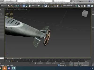 Low Poly Submarine Low-poly 3D model by hamedalaa101