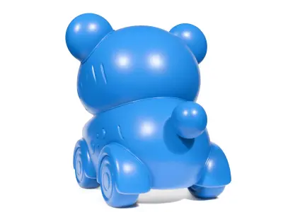 Panda Car toy 3D print model